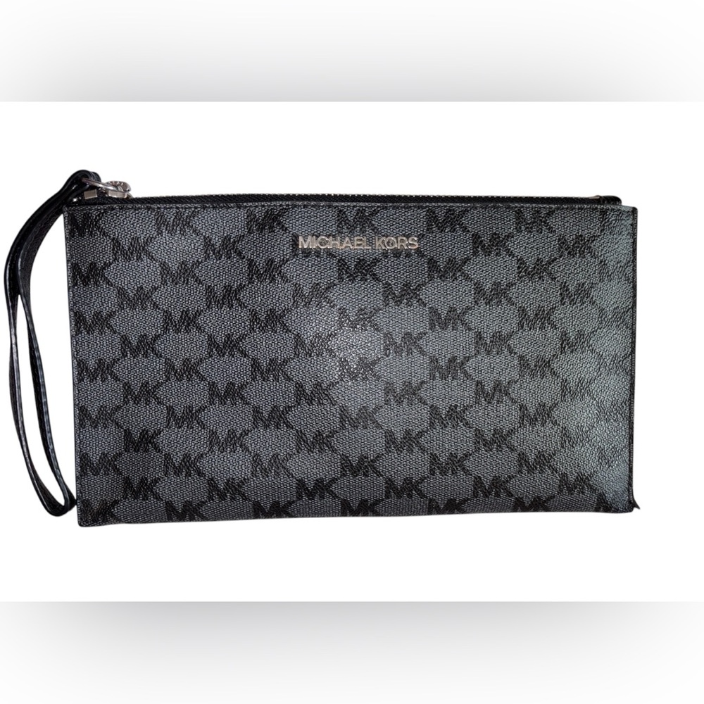 Michael Kors Black Monogram Wristlet